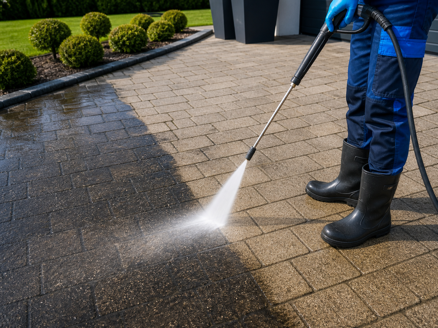 Driveway cleaning service